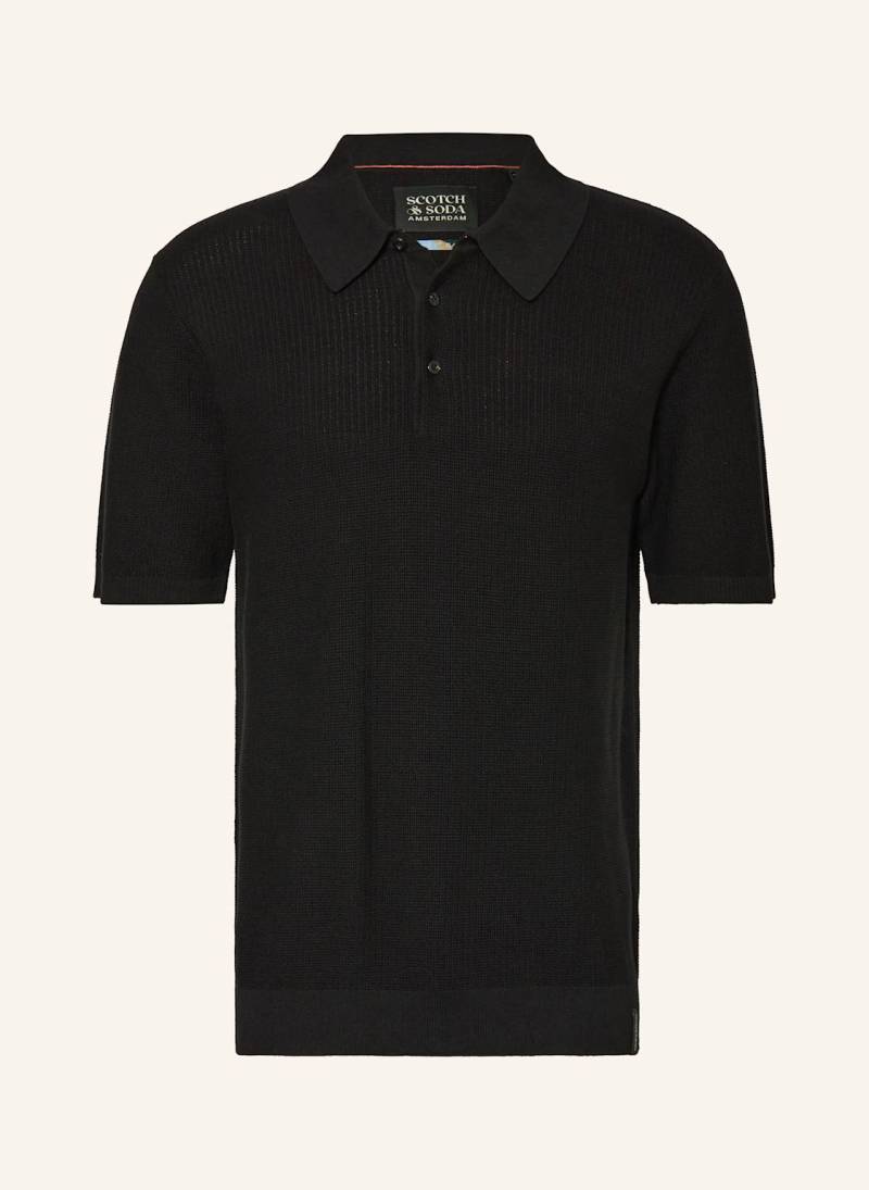 Scotch & Soda Strick-Poloshirt schwarz von Scotch & Soda