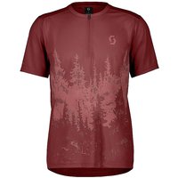 SCOTT Herren Radshirt Trail Flow Zip SS dunkelrot | L von Scott