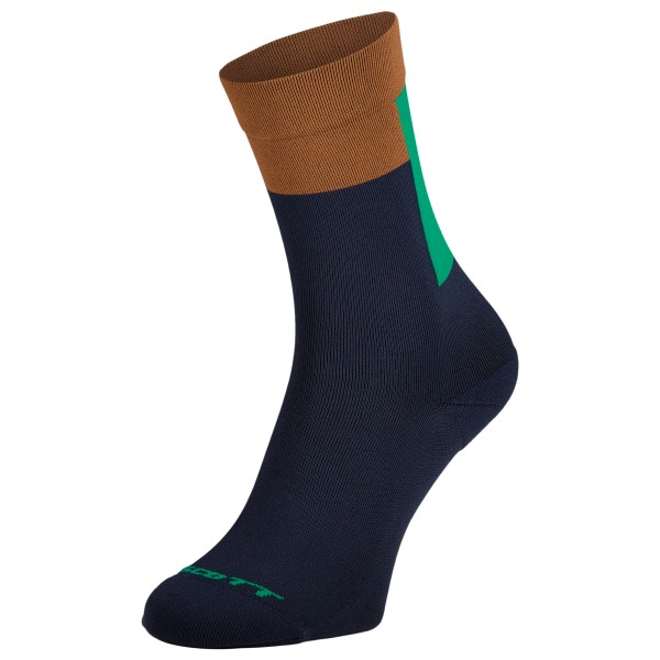 Scott - Block Stripe Crew - Velosocken Gr 36-38 - S;39-41 - M;42-44 - L;45-47 - XL blau;grau;schwarz von Scott