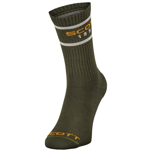 Scott - Retro Casual Crew 3-Pack - Velosocken Gr 39-41 oliv von Scott