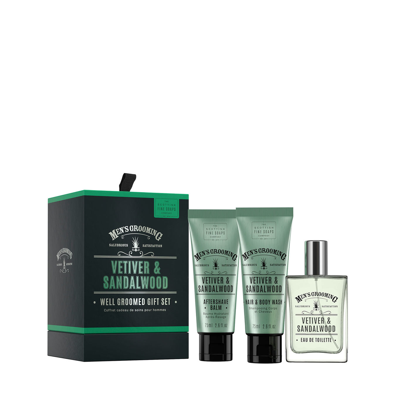 Scottish Fine Soaps Vetiver & Sandalwood Well Groomed Gift Set von Scottish Fine Soaps