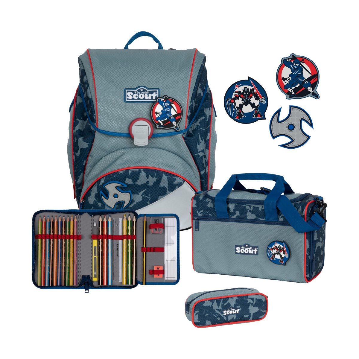 Alpha Schulrucksack Set Blue Ninja von Scout