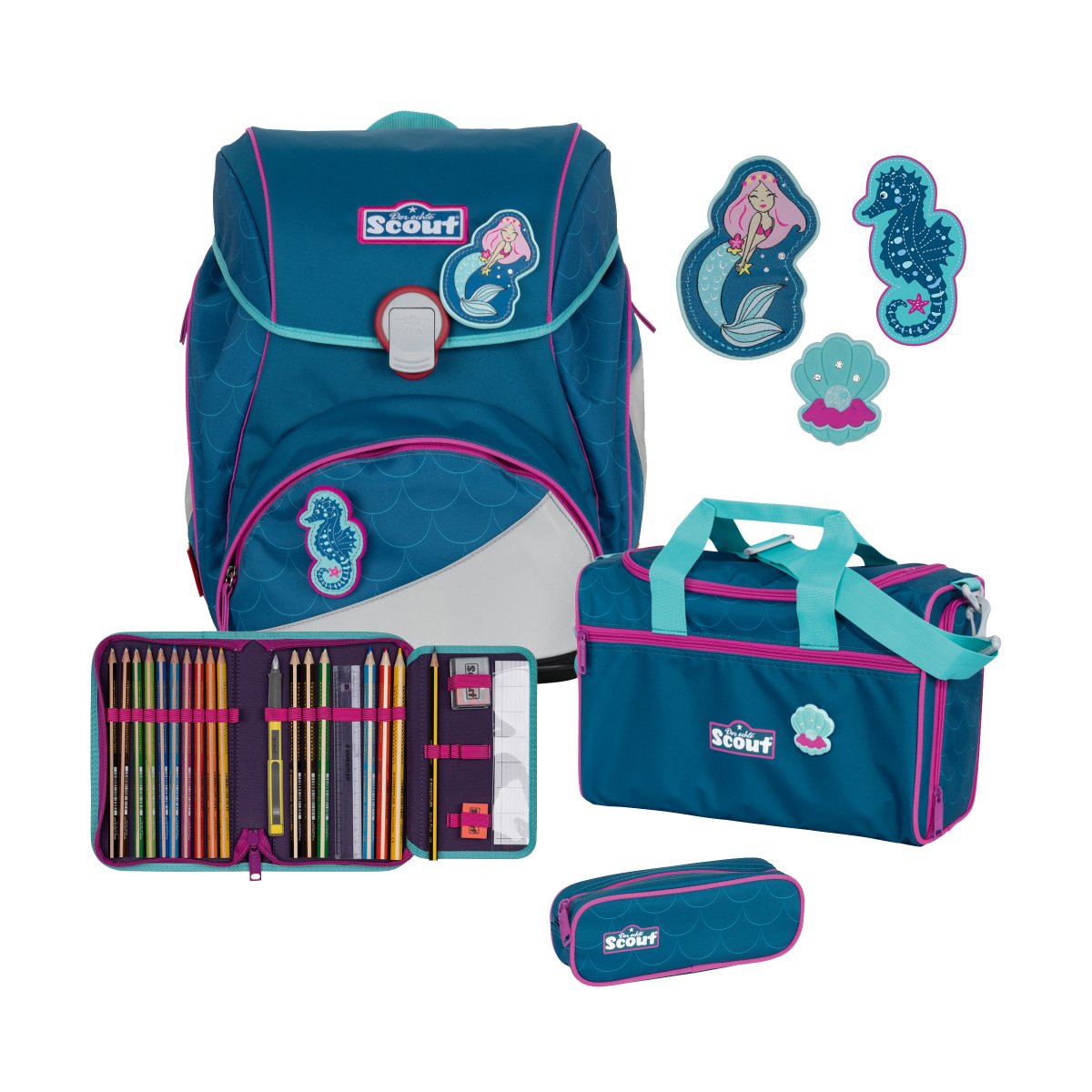 Alpha Schulrucksack Set Mermaid von Scout