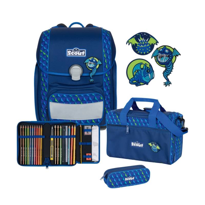 Genius Schulrucksack Set Flying Monsters von Scout