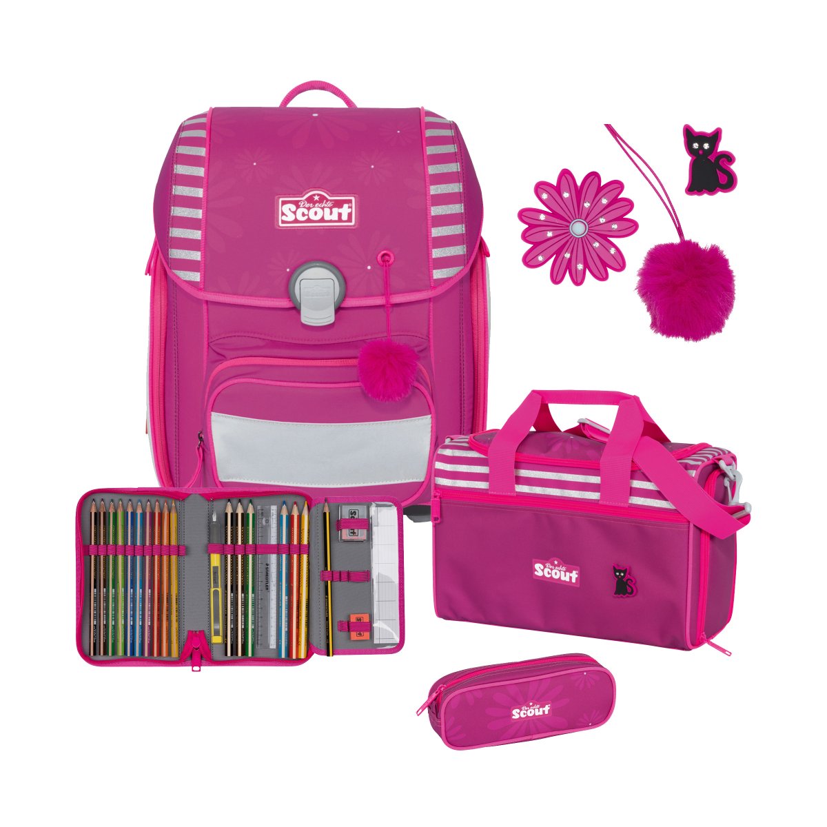 Genius Schulrucksack Set Pretty Pink von Scout