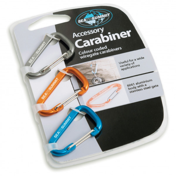 Sea to Summit - Accessory Carabiner 3Pcs - Materialkarabiner grau Sea to Summit - Accessory Carabiner 3Pcs - Materialkarabiner grau von Sea to Summit