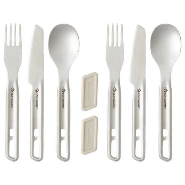 Sea to Summit - Detour Stainless Steel Cutlery Set - Besteck-Set Gr 1 Person - 3 Pieces weiß/grau von Sea to Summit