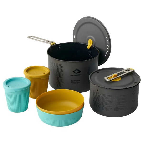 Sea to Summit - Frontier UL Two Pot Cook Set (6 Pieces) - Kochset Gr 2 Person grau von Sea to Summit