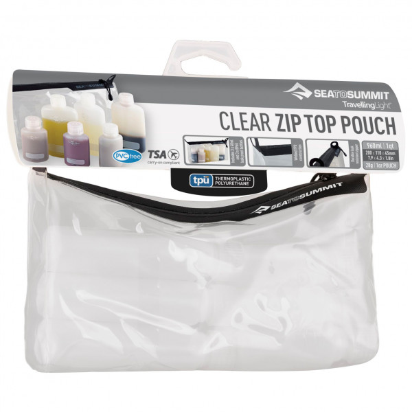 Sea to Summit - TPU Clear Ziptop Pouch - Necessaire Gr One Size grau/weiß von Sea to Summit