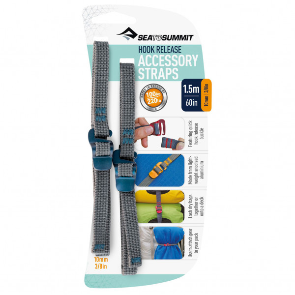 Sea to Summit - Tie Down Accessory Strap with Hook Gr 10 mm - 1,5 m blau Sea to Summit - Tie Down Accessory Strap with Hook Gr 10 mm - 1,5 m blau von Sea to Summit