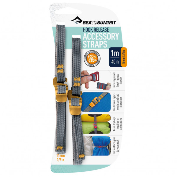 Sea to Summit - Tie Down Accessory Strap with Hook Gr 20 mm - 1 m gelb Sea to Summit - Tie Down Accessory Strap with Hook Gr 20 mm - 1 m gelb von Sea to Summit