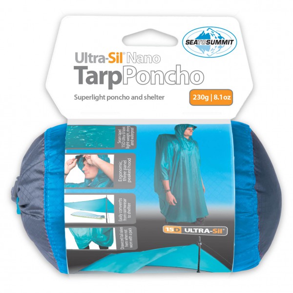 Sea to Summit - Ultra-Sil Nano 15D Tarp-Poncho Gr One Size blau;bunt von Sea to Summit