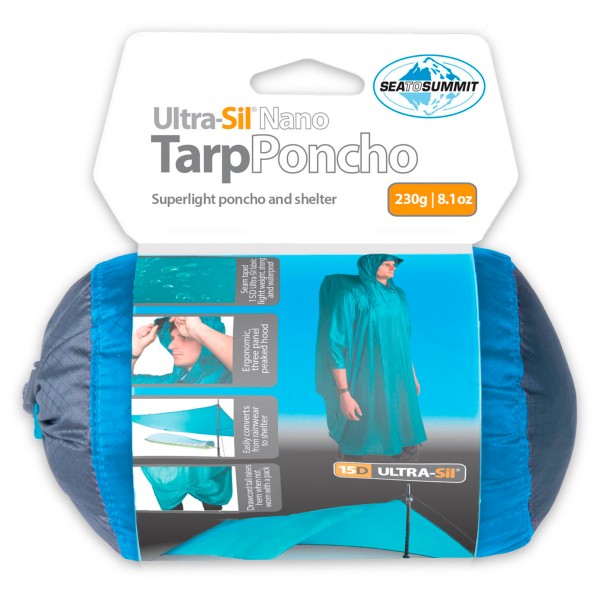 Sea to Summit - Ultra-Sil Nano 15D Tarp-Poncho Gr One Size blau von Sea to Summit