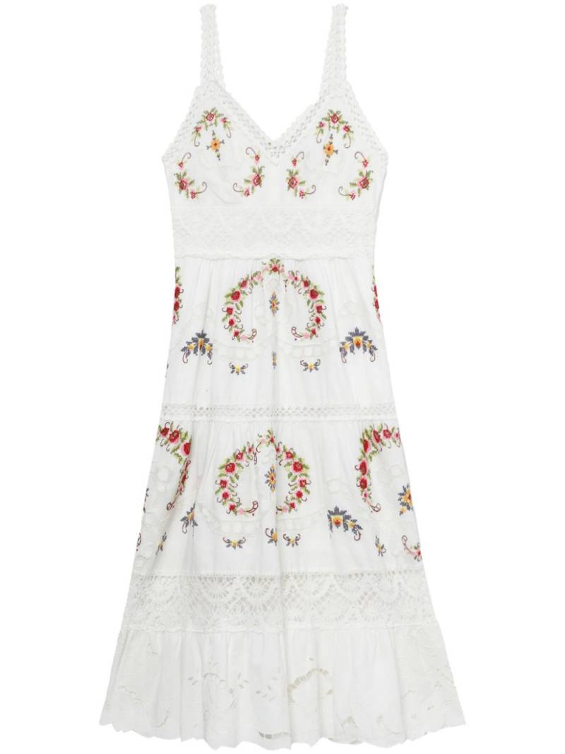 Sea embroidered midi dress - White von Sea