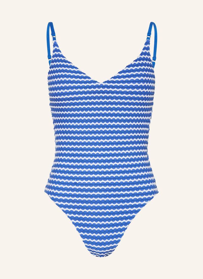 Seafolly Badeanzug Mesh Effect blau von Seafolly