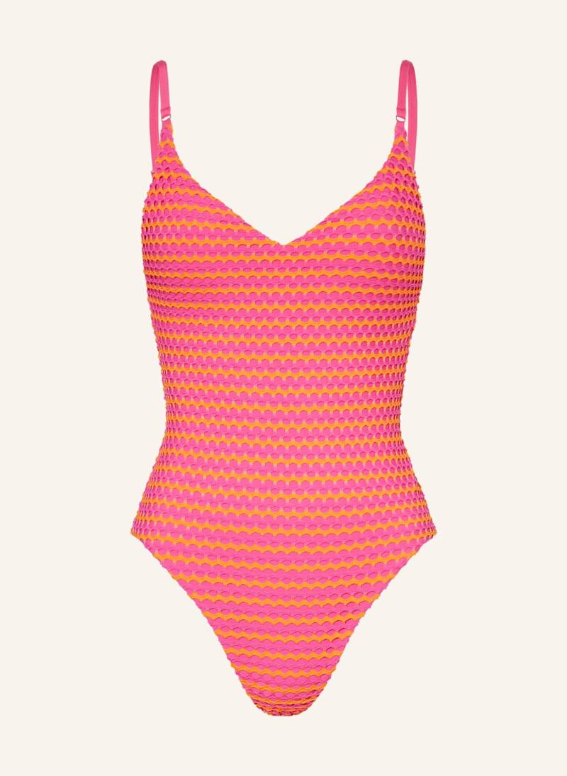 Seafolly Badeanzug Mesh Effect pink von Seafolly