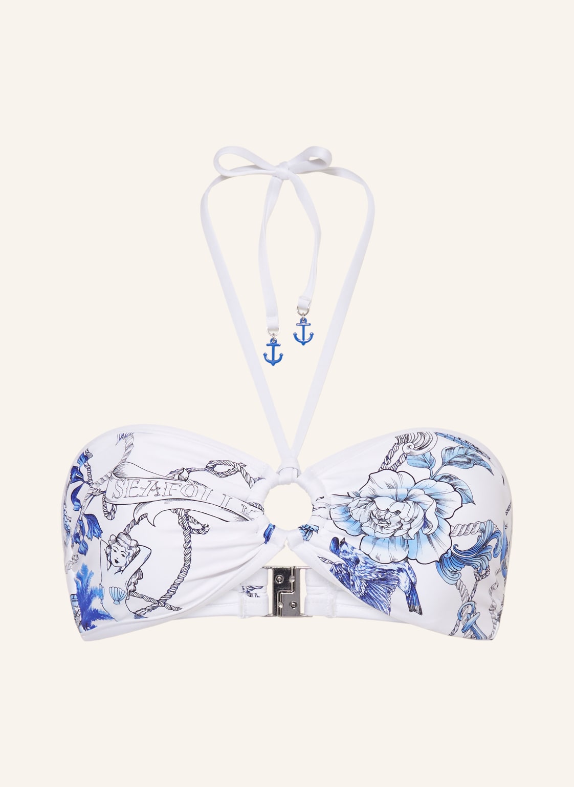 Seafolly Bandeau-Bikini-Top Ahoy weiss von Seafolly