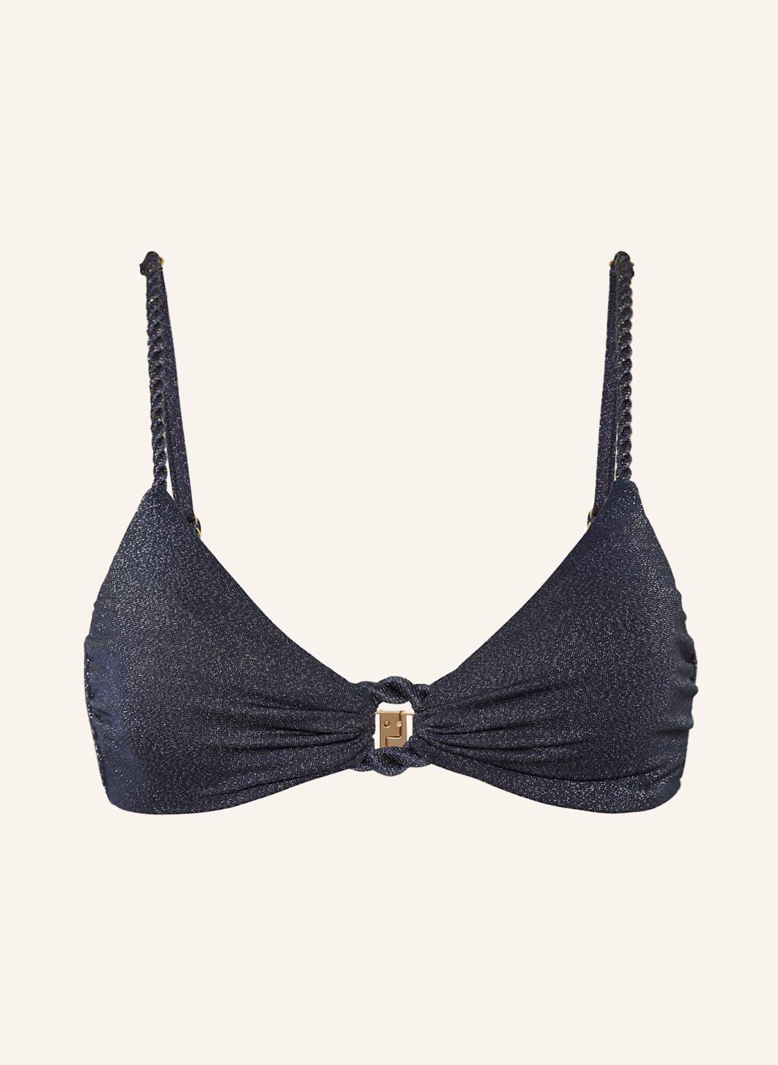 Seafolly Bralette-Bikini-Top Poolside Mit Glitzergarn blau von Seafolly