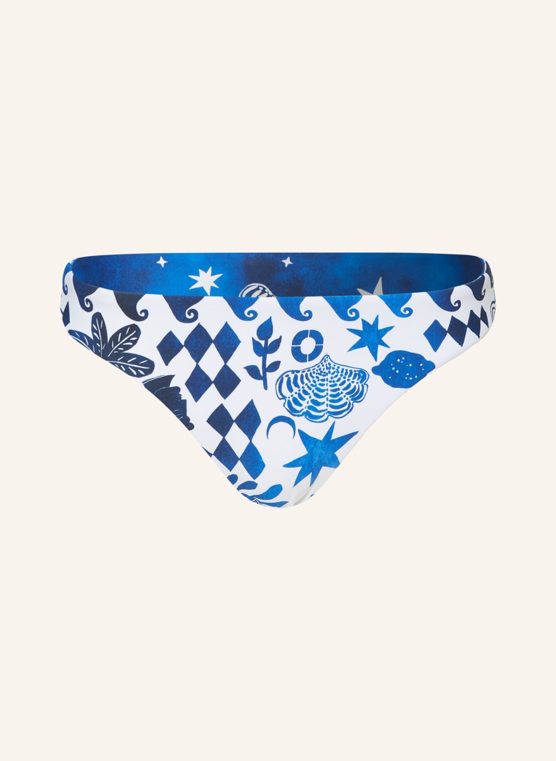 Seafolly Brazilian-Bikini-Hose Corfu Zum Wenden blau von Seafolly