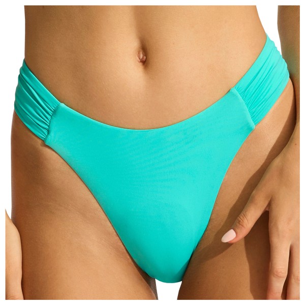 Seafolly - Seafolly Collective High Leg Ruched Side Pant - Bikini-Bottom Gr 38 türkis von Seafolly