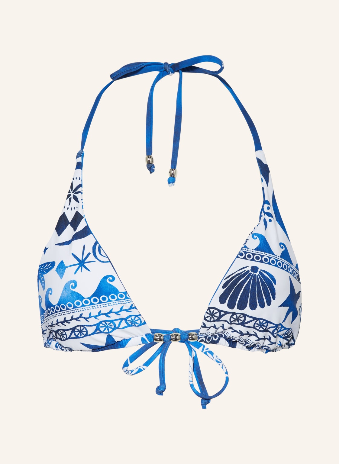 Seafolly Triangel-Bikini-Top Corfu Zum Wenden blau von Seafolly