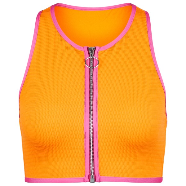 Seafolly - Women's Beach Bound Zip Front Tank Top - Bikini-Top Gr 10 orange von Seafolly