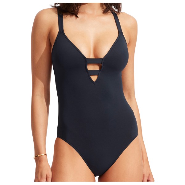 Seafolly - Women's Collective Deep V One Piece - Badeanzug Gr 12 bunt von Seafolly