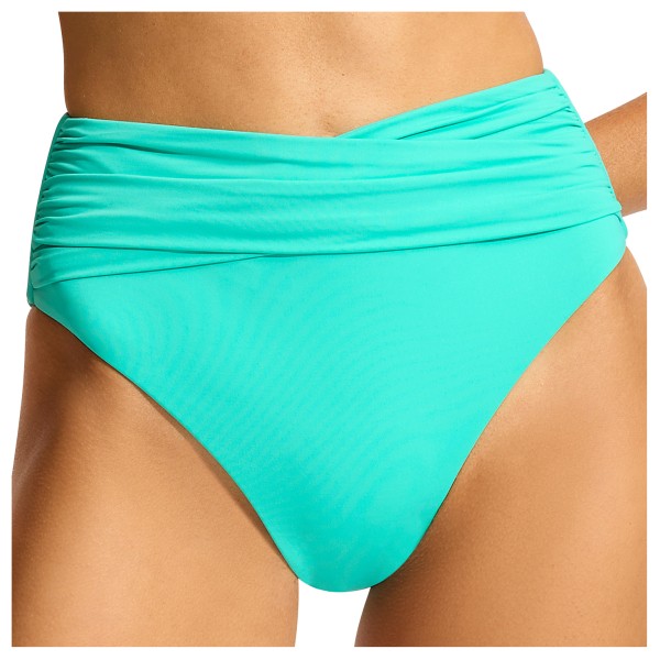 Seafolly - Women's Collective High Waist Wrap Front Pant - Bikini-Bottom Gr 10 türkis von Seafolly