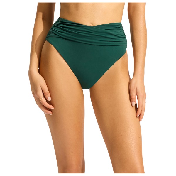 Seafolly - Women's Collective High Waist Wrap Front Pant - Bikini-Bottom Gr 12 bunt von Seafolly