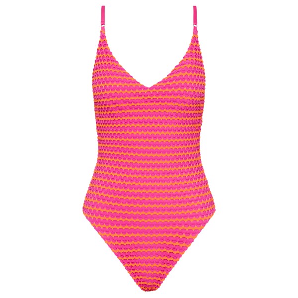 Seafolly - Women's Mesh Effect V Neck One Piece - Badeanzug Gr 10 rosa von Seafolly