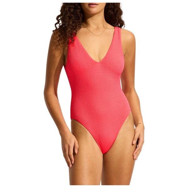 Seafolly - Women's Sea Dive Deep V Neck One Piece - Badeanzug Gr 12 bunt von Seafolly