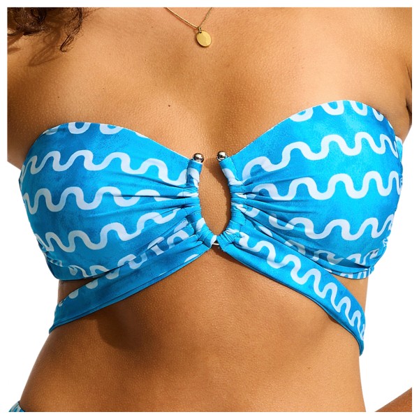 Seafolly - Women's Soundwave Longline Halter Bra - Bikini-Top Gr 34 bunt Seafolly - Women's Soundwave Longline Halter Bra - Bikini-Top Gr 34 bunt von Seafolly