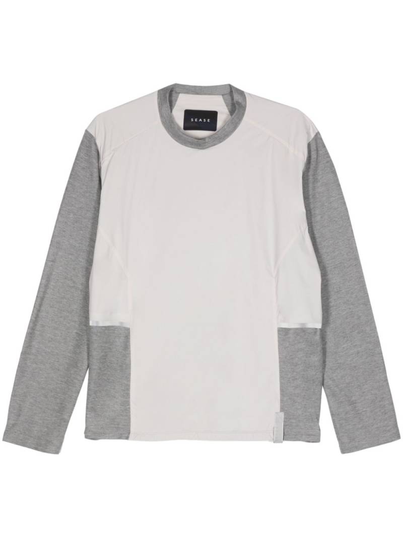 Sease panelled cotton-blend sweatshirt - Grey von Sease