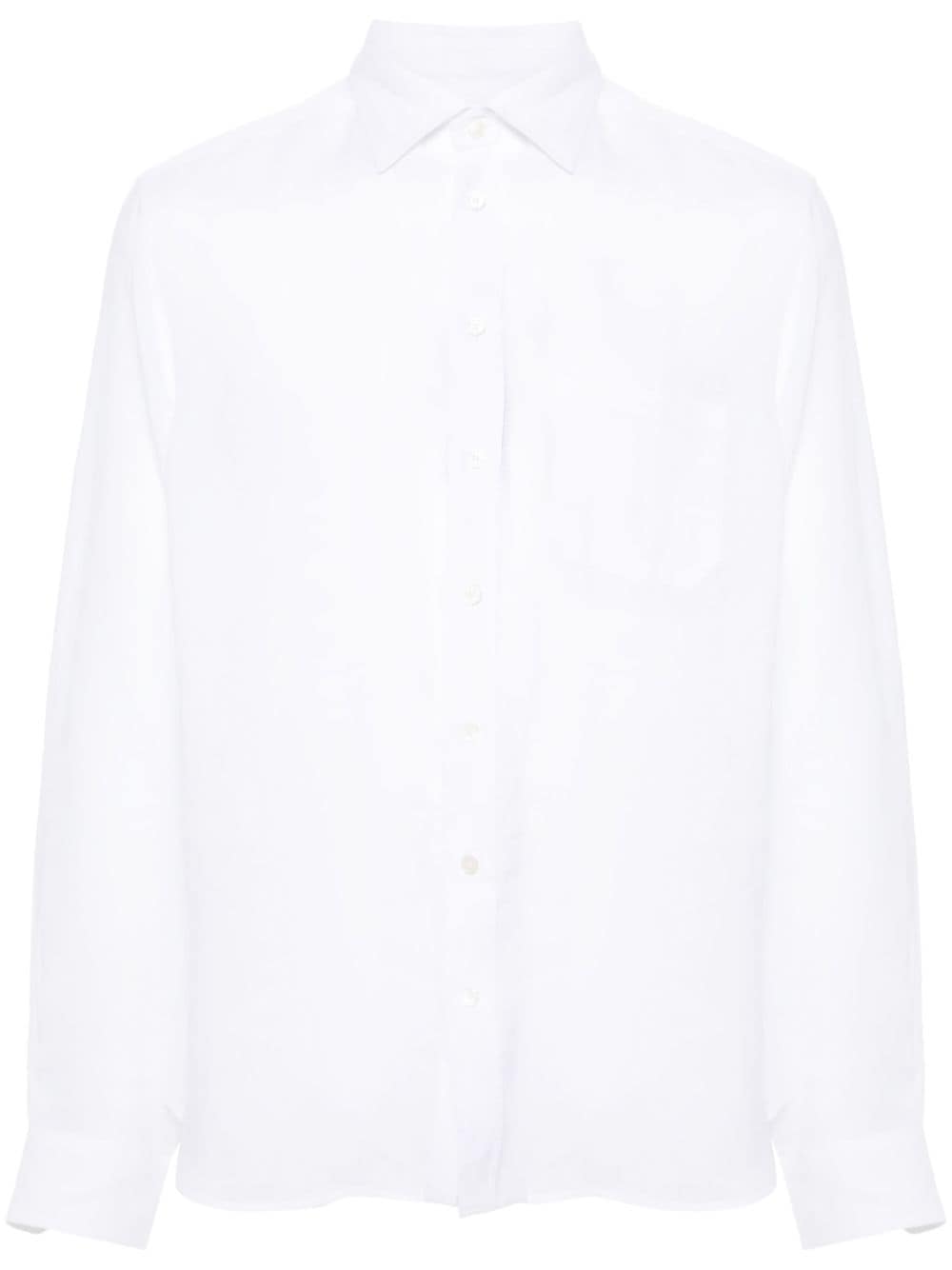 Sease patch-pocket linen shirt - White von Sease