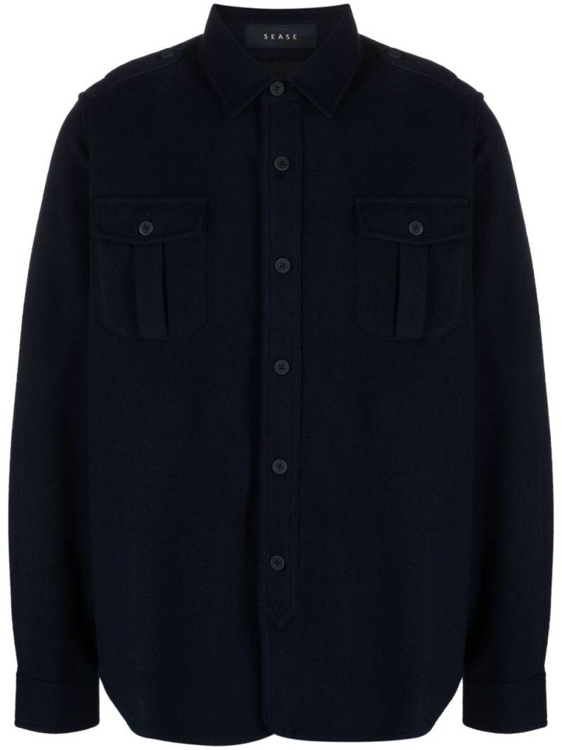 Sease virgin wool-blend shirt jacket - Blue von Sease