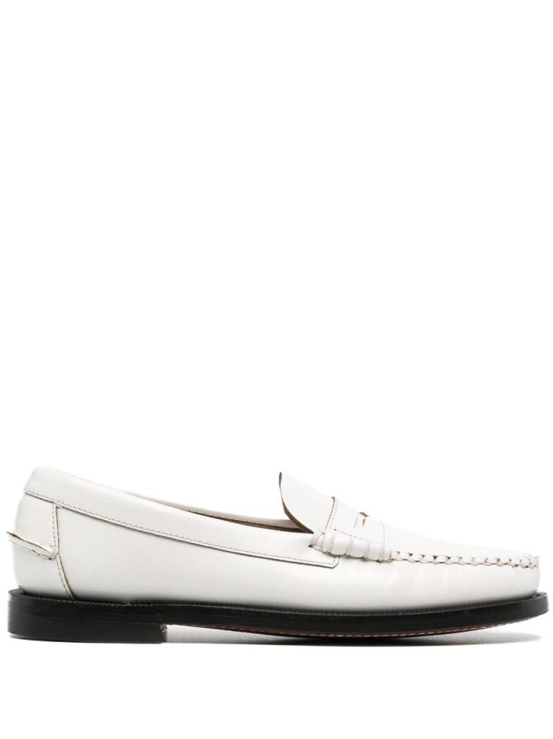 Sebago Dan penny-slot flat leather loafers - White von Sebago