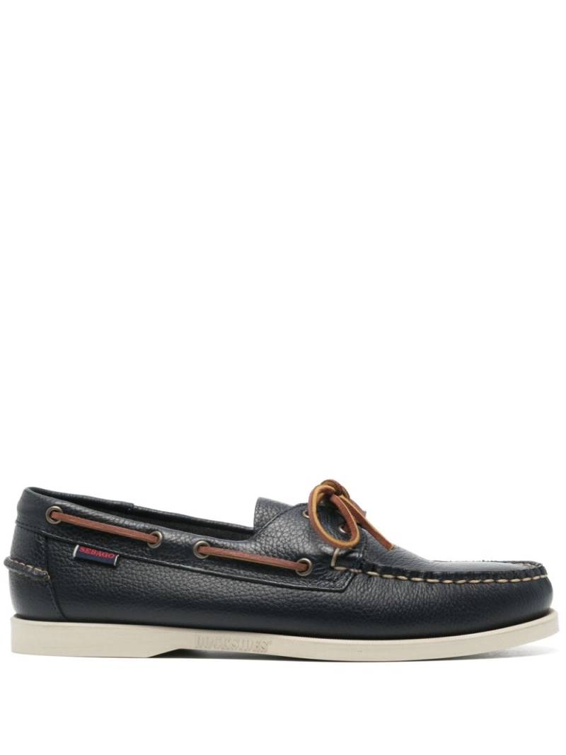 Sebago Portland Martellato leather boat shoes - Blue von Sebago