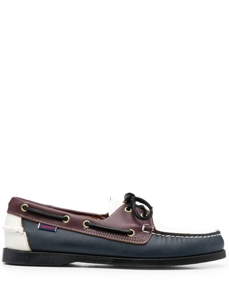 Sebago colour-block leather boat shoes - Blue von Sebago