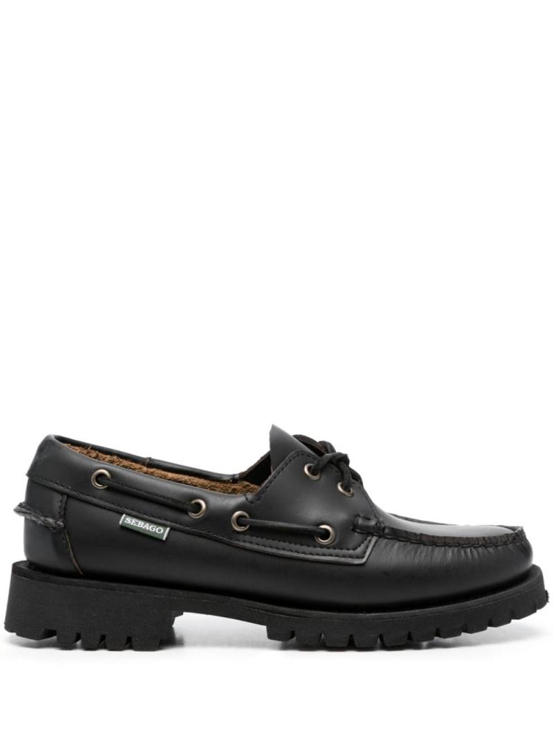 Sebago logo-tag leather loafers - Black von Sebago