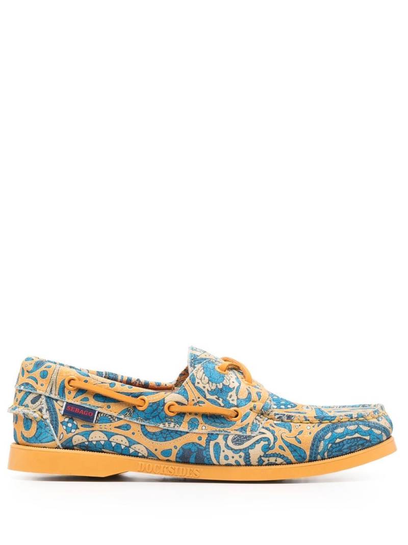 Sebago paisley dockside boat shoes - Yellow von Sebago