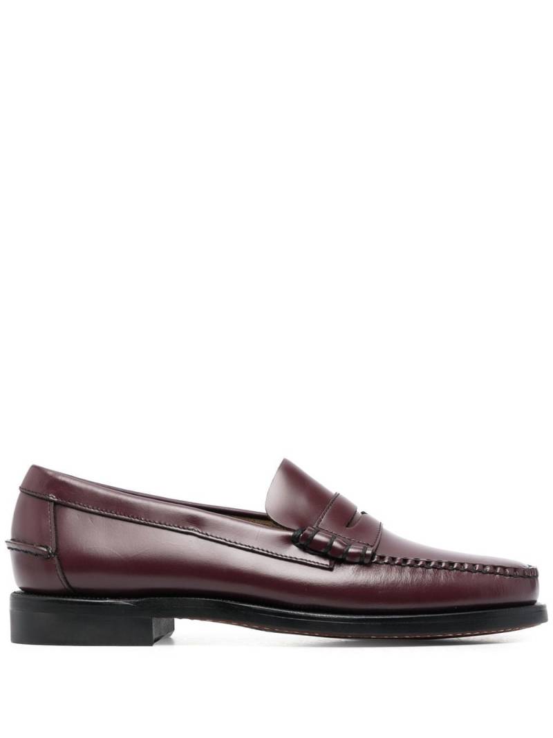 Sebago polished leather penny loafers - Red von Sebago