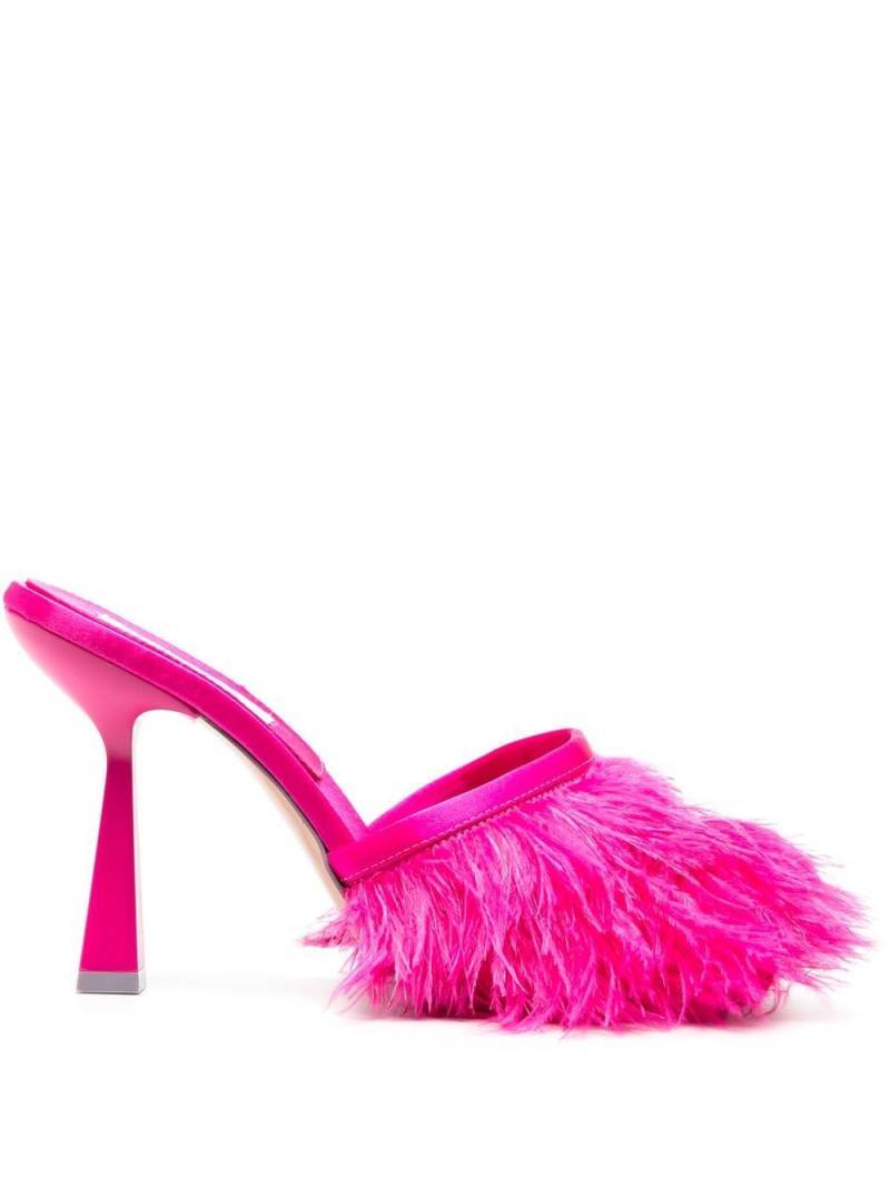 Sebastian Milano Sebastian 110mm feather-trim sandals - Pink von Sebastian Milano