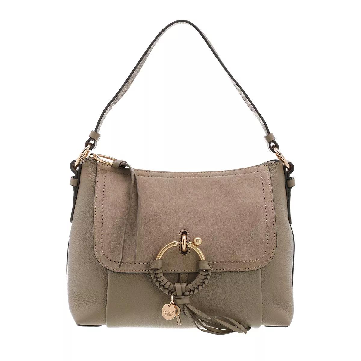 See By Chloé Schultertasche - Joan Grained Shoulder Bag Leather - Gr. unisize - in Grau - für Damen von See By Chloé