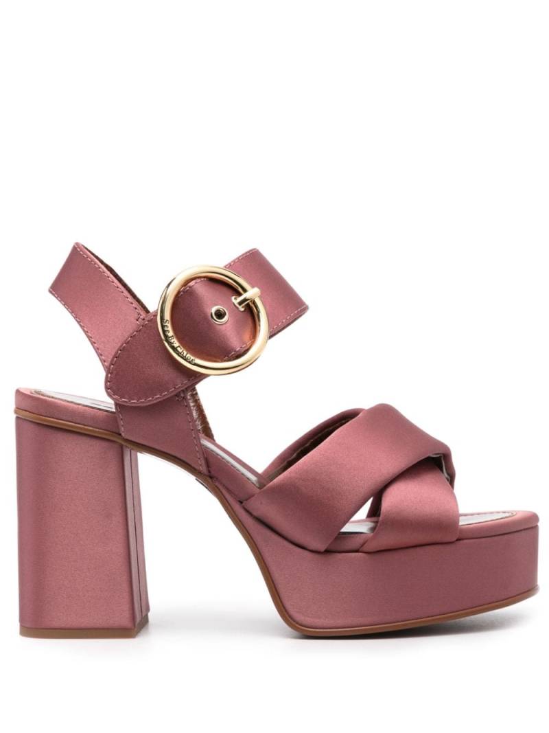 See by Chloé 100mm satin sandals - Pink von See by Chloé