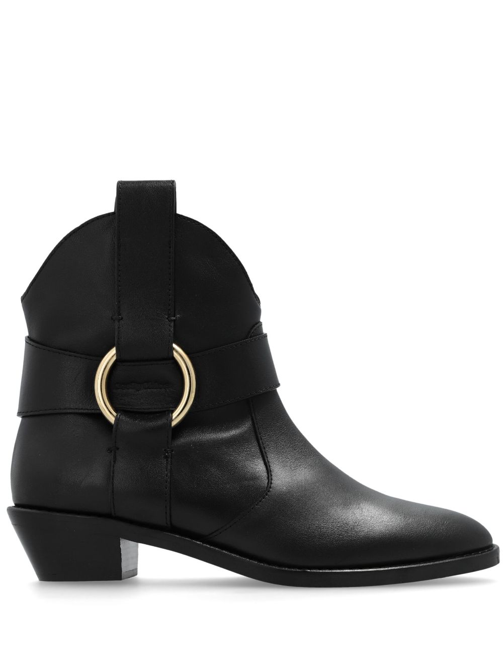 See by Chloé 45mm ankle leather boots - Black von See by Chloé