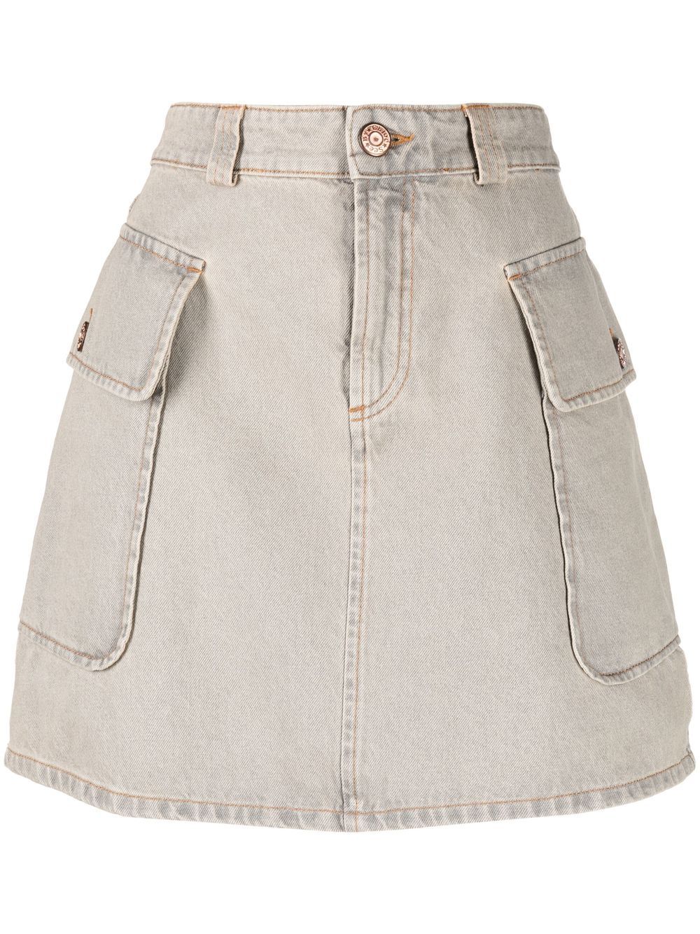 See by Chloé A-line denim mini skirt - Green von See by Chloé