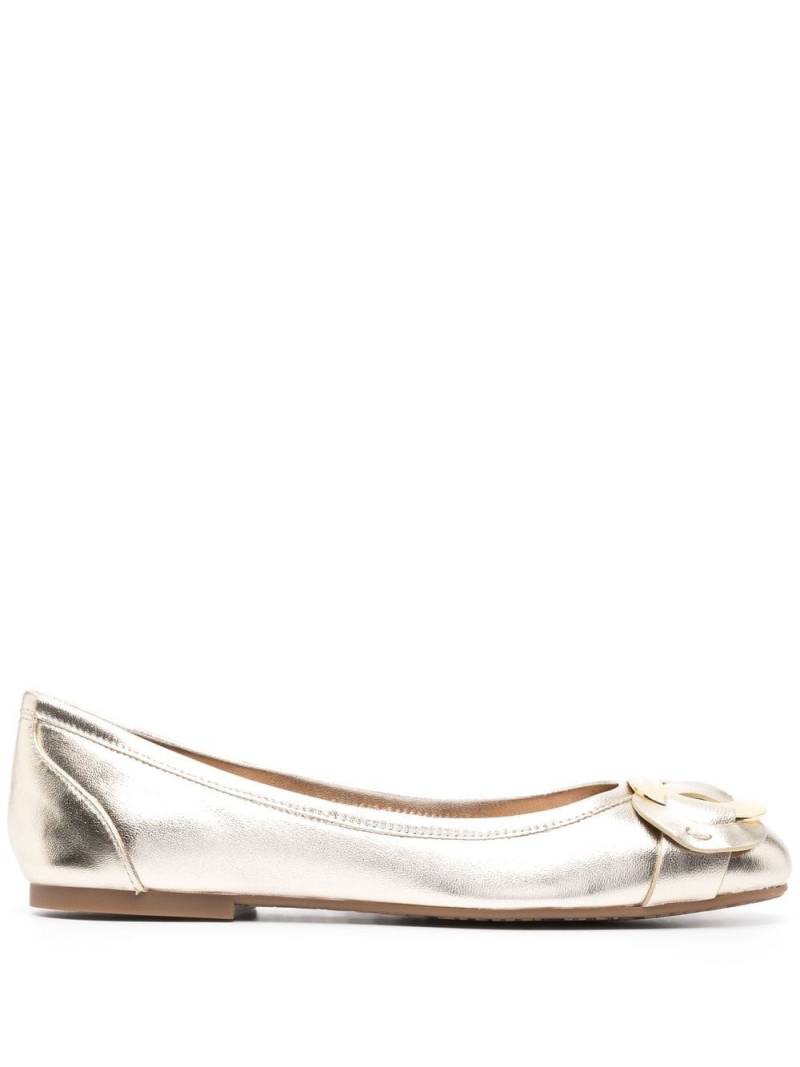 See by Chloé Chany metallic ballerina shoes - Gold von See by Chloé