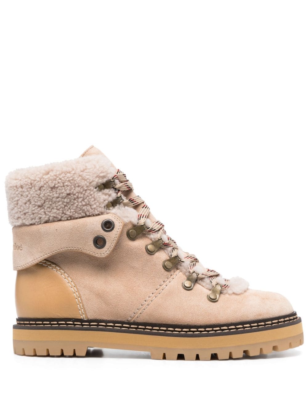 See by Chloé Eilieen shearling leather ankle boots - Neutrals von See by Chloé