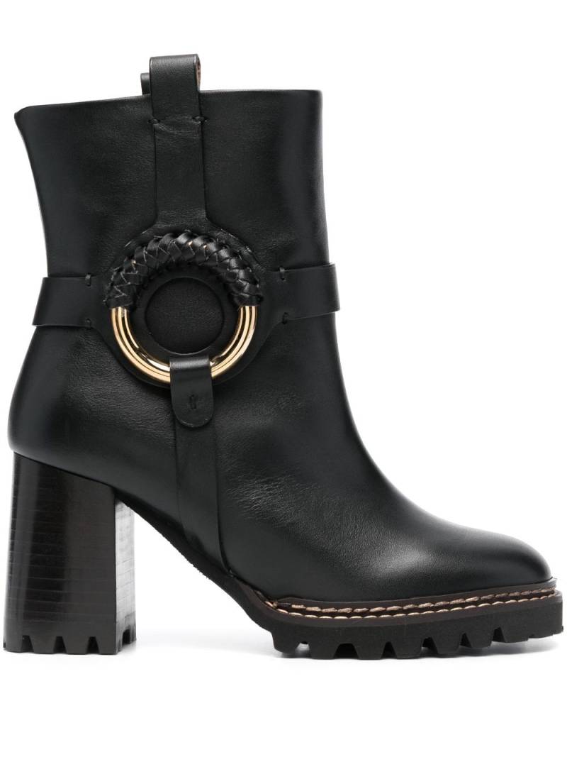 See by Chloé Hana 80mm round-toe boots - Black von See by Chloé