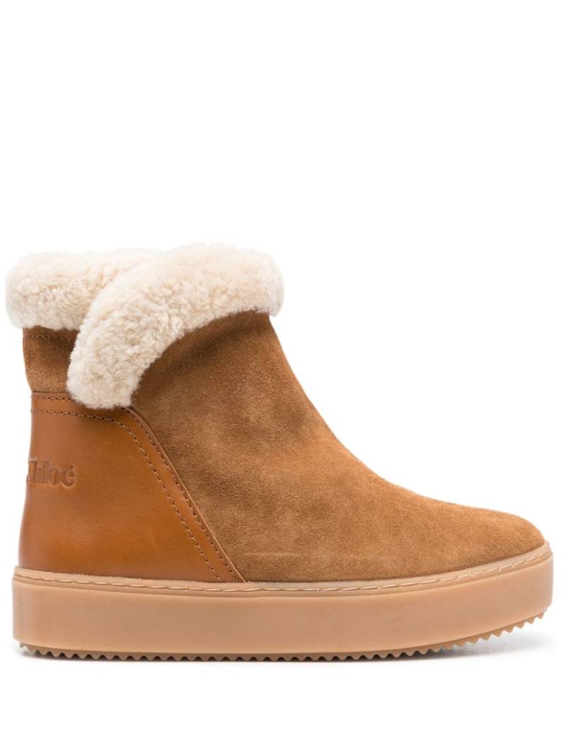 See by Chloé Juliet shearling ankle boots - Brown von See by Chloé